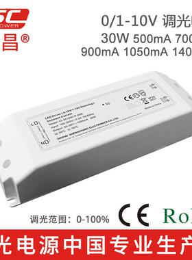 恒流36w白色塑胶外壳0-10vLED驱动调光电源
