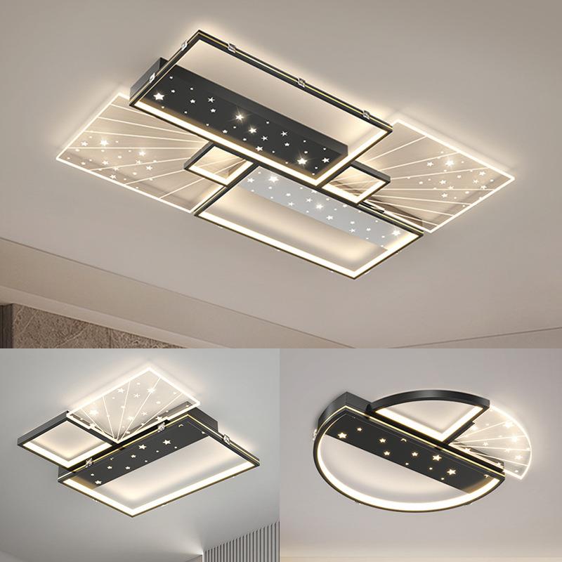 现代简约客厅吸顶灯轻奢大气餐厅卧室灯新款网红智能全屋灯具组合