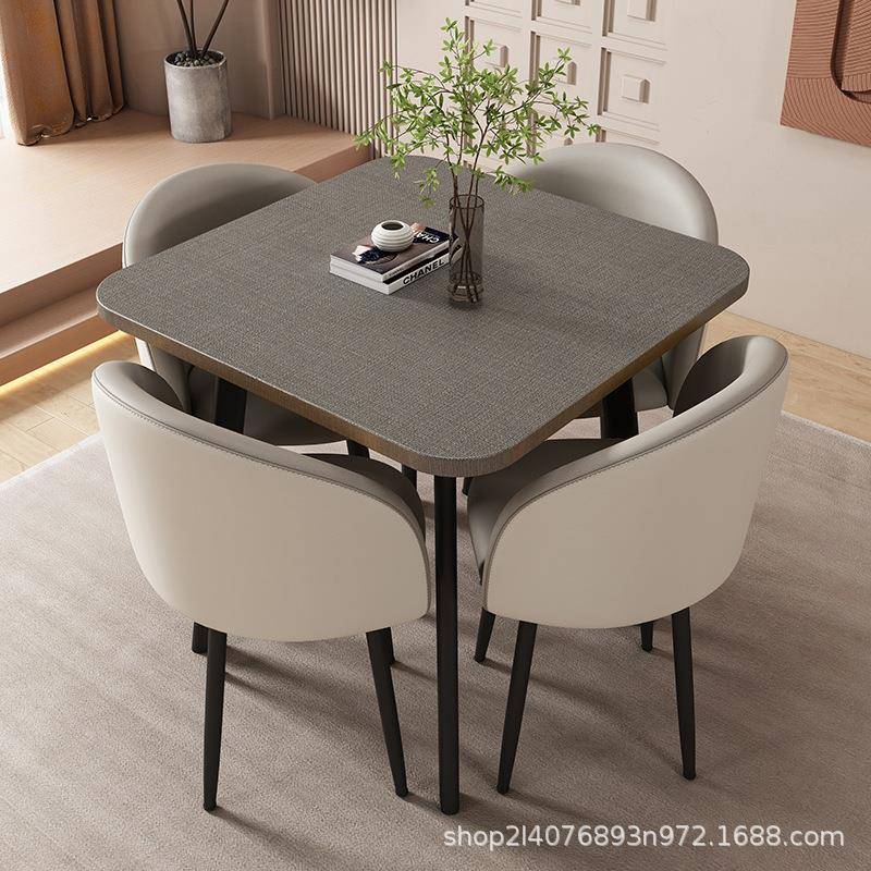 北欧简约接待桌椅组合谈判洽谈桌会客办公室小户型商务休闲方餐桌