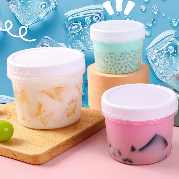 嘟嘟罐希腊冷萃干噎酸奶打包盒布丁奶冻杯冰激凌耐热耐冻烤梨甜品