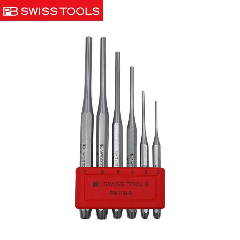 瑞士PB进口专业级手工八棱柄销式冲子755 彩虹全套圆柱手冲
