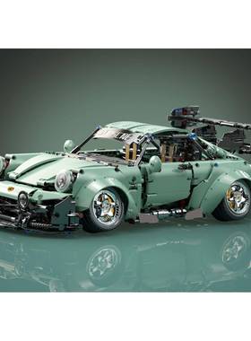 K盒子10220爆改系列-低趴保时964成人高难度拼装摆件积木玩具