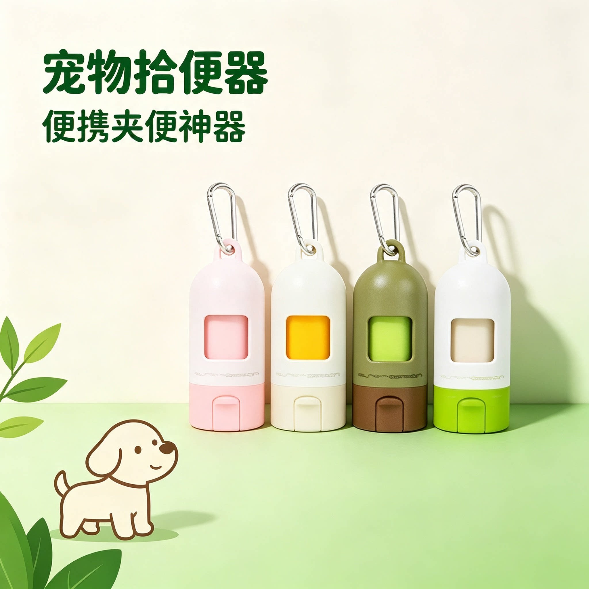 狗狗外出便携挂扣拾便器夹便袋