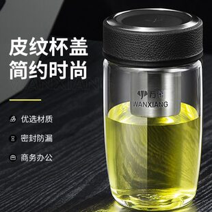 单层玻璃杯家用商务办公线大加厚水杯万象曲子女泡茶杯 肚士时尚