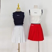 韩国malbon高尔夫球裙女士透气舒适百褶时尚 夏季 新品 短裙速干运动