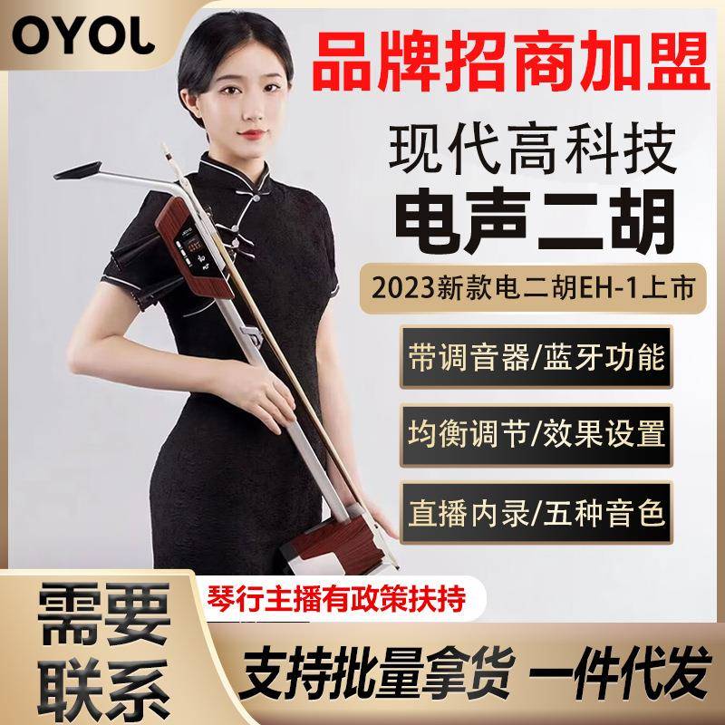 JOYO卓乐电二胡EH-1初学者成人专业舞台演出电声二胡乐器胡琴乐器