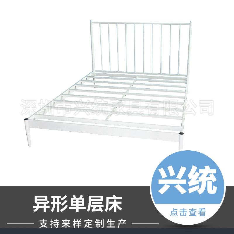 单层铁床学生员工宿舍单人床带蚊帐架单层单人床铁艺床可送货