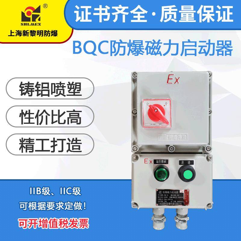 防爆电磁力启起动器BQC-12A380V上海新黎明国标工厂直销