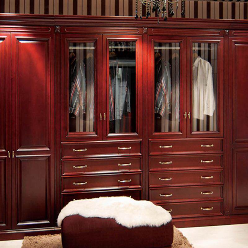 订制衣柜实木美式风格家具精品时尚衣橱衣柜实木家具