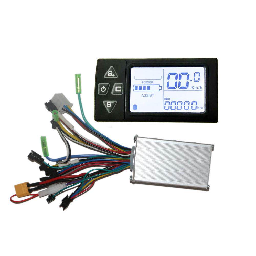 新品电动滑板24V36V48V350W15AXT60无刷电机控制器+锂电仪表S861