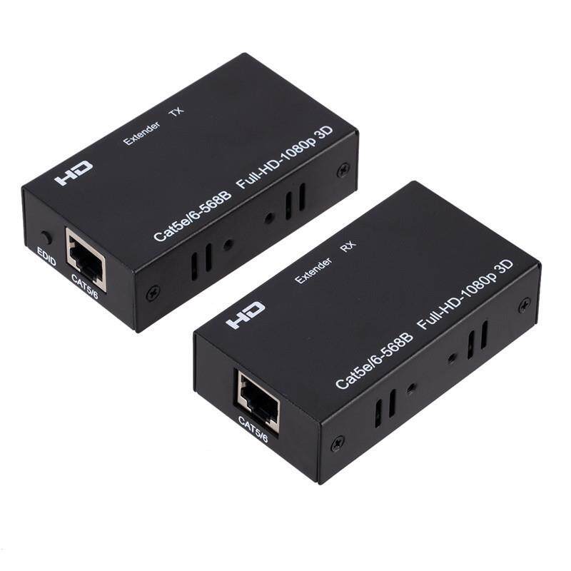 HDTV延长器单网线60米120米转RJ45网络延长器HDTV60米延长器