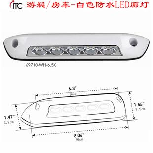 改装游艇灯房车灯LED门廊灯,RV汽车白色示廊灯,户外防水壁灯