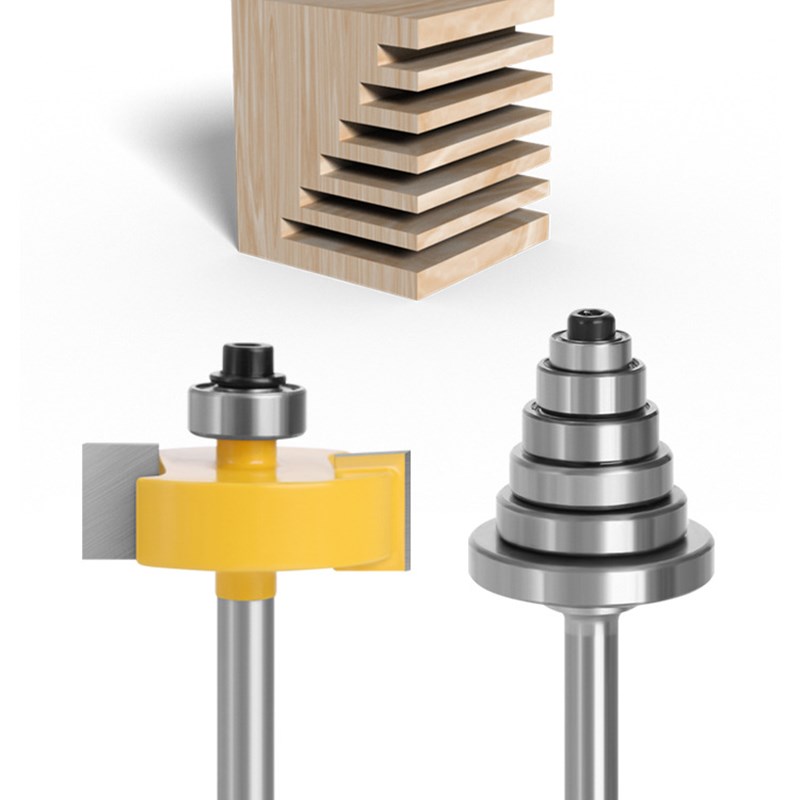 木工铣刀榫合刀7支套榫口刀可调节榫口刀雕刻机修边机转用刀头