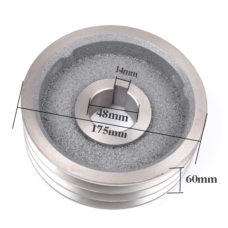 发电机配件电机皮带轮B型三槽内径32MM38MM42MM48mm三角皮带铸铁