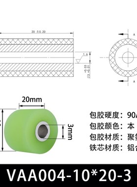 聚氨酯滚轮带环扣包胶轮UMC计米轮UMCL拉线轮UMCM同步器轮主动轮