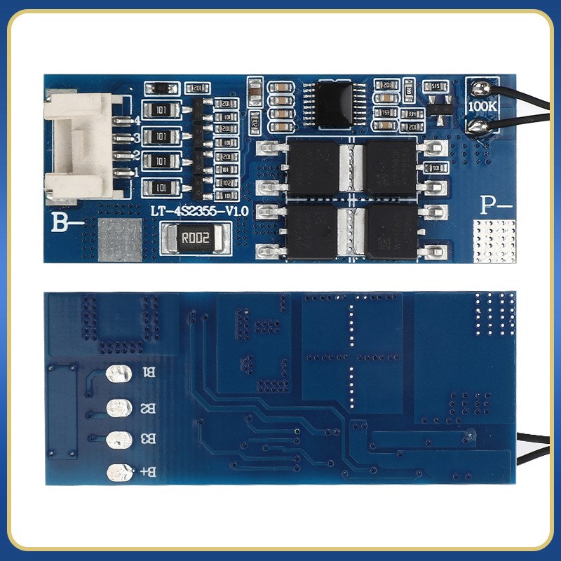 4串磷酸铁锂12V 5A 10A同口带均衡温控保护板18650 聚合物保护板