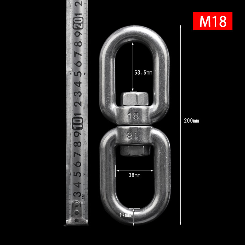 304不锈钢旋转环扣连接环链条转环8字OOXX旋转扣环M4/5/6/8/10/12