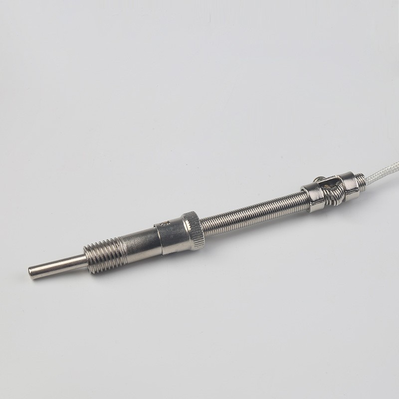 WRET-10压簧式热电偶 pt100温控仪探头 K/E型温度传感器 1-5米线
