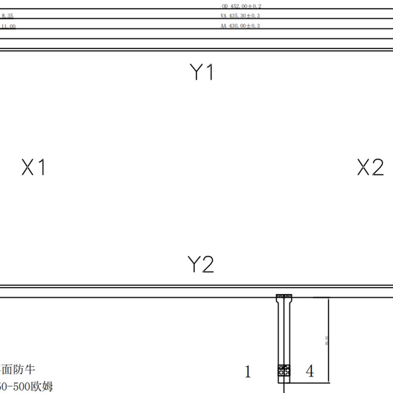 19.5寸(16:9)四线(A级)电阻触摸屏 工业级触摸屏 台湾工艺制做