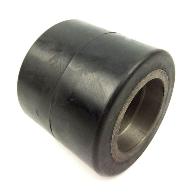 液压车手动搬运车轮子橡胶轮静音轮叉车前轮拖车地牛小轮80*70