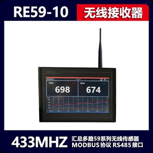 RE59-07多路无线温度记录仪7寸10寸昆仑通态mcgs组态触摸屏RS485