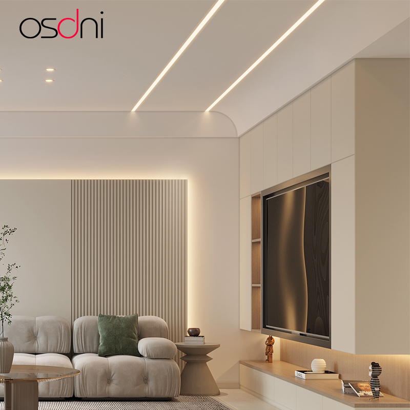 全光谱线性灯明装灯带高显色家用吊顶窗帘盒铝槽灯槽灯条无主灯