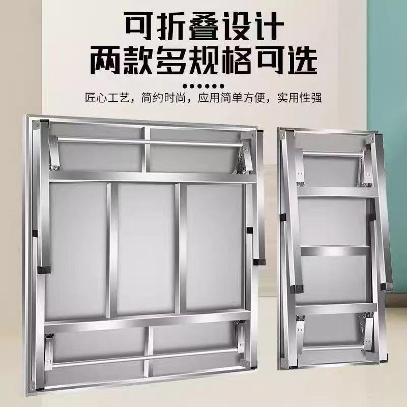 夜市不锈钢折叠桌便携式烧烤桌子户外摆摊商用夜市简易餐桌小方桌