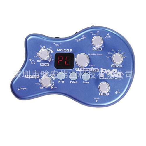 MOOER魔耳POGO迷你电吉他便携式综合效果器带校音+鼓机效果送电源