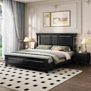 乡人村美式 高箱 实木床小户1型主卧1.5米.8复古轻奢双大床物CS632