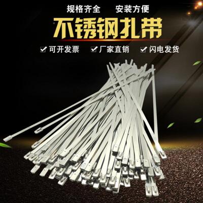 04/16自锁式不锈钢带16MM珠厂式束扎线扎带固滚定座扎16*200..丝