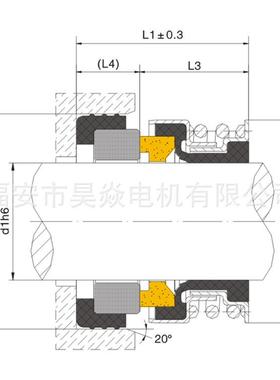 机械密封水水303303-2/1封4全套动静环轴封泵管1道泵水泵密封圈配
