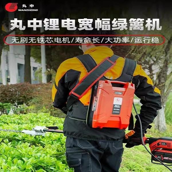 丸WANZHONG高枝中锯大功背868负式电充率电式CQE800绿篱机伸锂缩