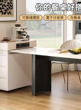 多功能岛台柜家用小岛岩板台现代简约型小户型73308餐厅收可移动