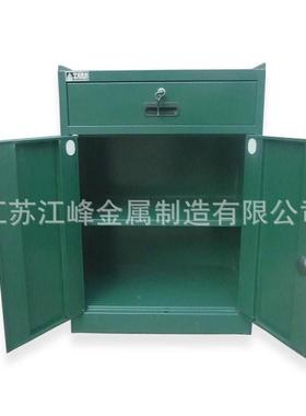 厂家直供绿色抽屉式工具柜双开门五金咨询铁柜修具存放带维锁工皮