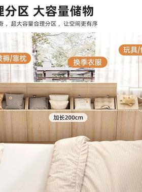 飘尾10373窗柜床柜家用卧室收架纳床柜一体靠墙置物夹缝边柜置物