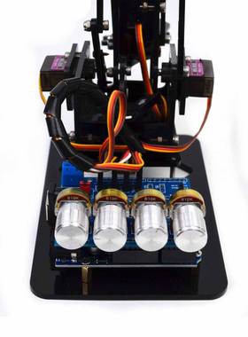 拼装亚力克手学抓机械臂4自由度m创客习套件928earm