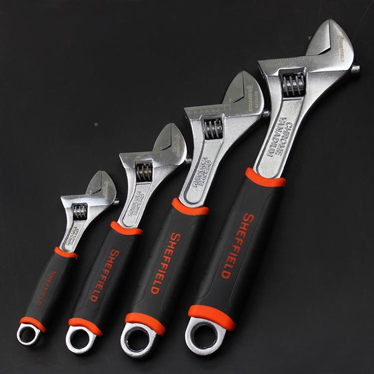 SHEFF活IEL527D/盾套柄铬钒钢动扳手6”开钢口活络扳S0手16706