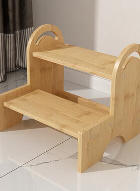 竹制凳楠竹家用室两步登梯高两用梯凳椅内多72045功能踏板台阶脚