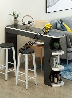 小型吧台桌家用现代简几厅约61385客厅玄关小吧台户沙发边餐轻奢
