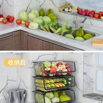 厨台面蔬菜置物桌面上储菜篮子灶F96TH868架台菜子多层放水果架房