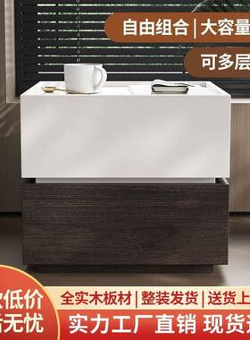 2物025轻奢实木床床头柜简约现代OMD36861卧室小型储柜智头收纳柜