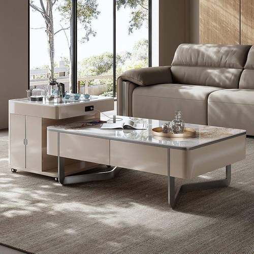 岩板茶客厅家未知用现代简几约小户型移动小台茶带可烧水壶一体泡