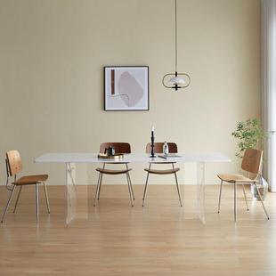 克力桌腿0高透明T型一字型亚简约590吧台餐桌岩板支架/2025/30/4/