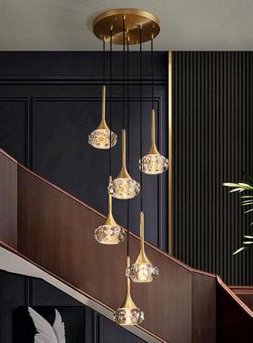 后代轻奢餐厅水家用卧室床头灯设计师个现性70841晶创意全铜灯具
