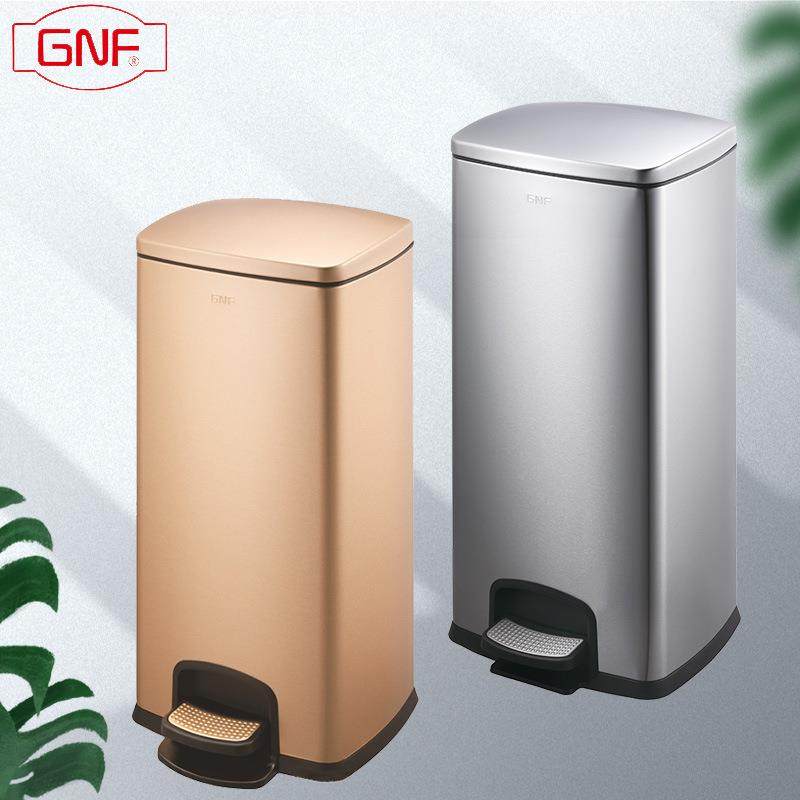 G公NF03升方脚SJ30-F01踏垃圾桶形不锈钢写字楼办室酒店缓降大容