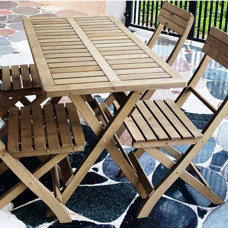 7W桌室外桌庭院用桌椅ZM096036套闲餐椅民宿实木休茶户外摆摊折叠桌长条桌