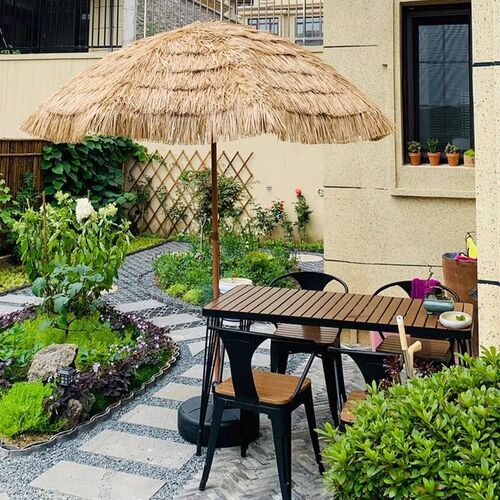 速发户外仿真稻草伞茅草伞太伞沙滩伞遮伞庭院伞室外雨伞加大花园