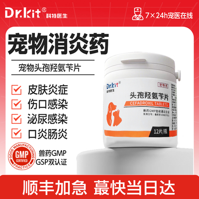 宠物消炎药狗狗猫咪用皮肤炎尿路感染尿道炎泌尿头孢羟氨苄片