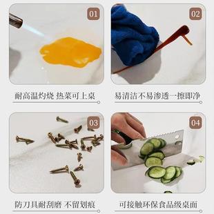 轻奢岩板餐桌组合现椅代简约型家PPH用形小户长方西餐桌吃饭 意式