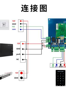 金属3IDI卡触摸键盘刷卡卡器KR206韦根26WG4NFC读头CRS485防水门